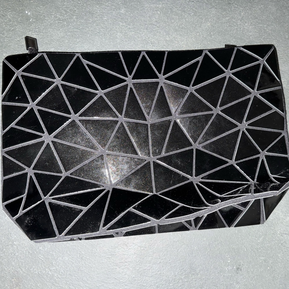 Geometric Black Clutch